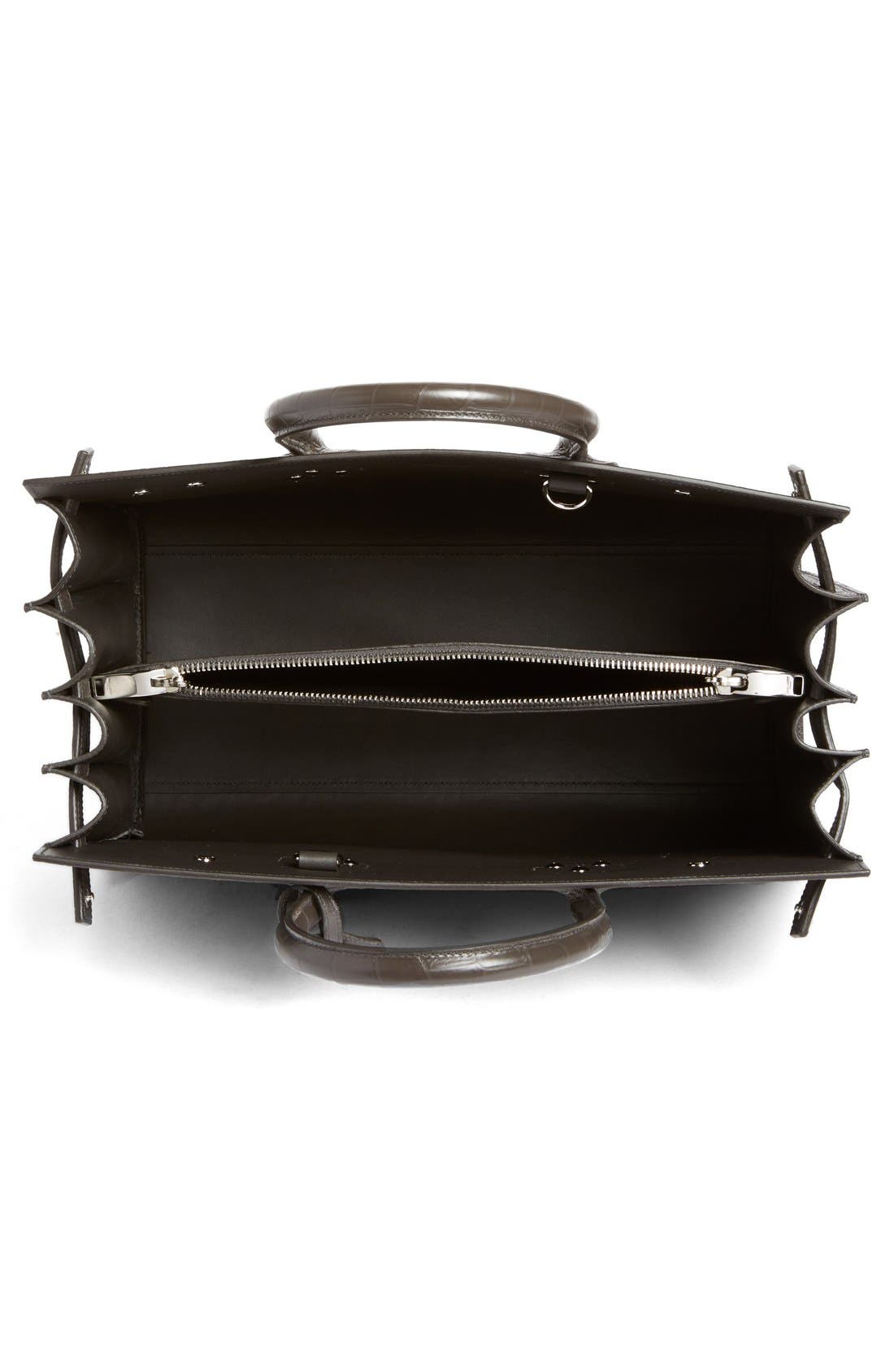 Saint Laurent 'Small Sac de Jour' Croc Embossed Leather Tote, Alternate, color, 