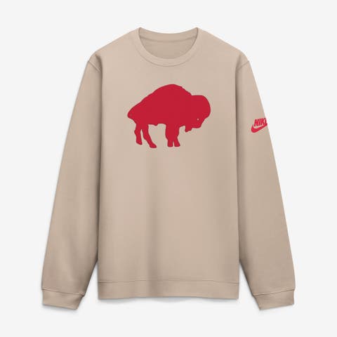 Men's Nike Sand Buffalo Bills I-Formation Rewind Club Crew Sweatshirt