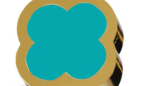 Gabi Rielle 14k Over Silver Turquiose Cuff Bracelet In Gold/turquoise