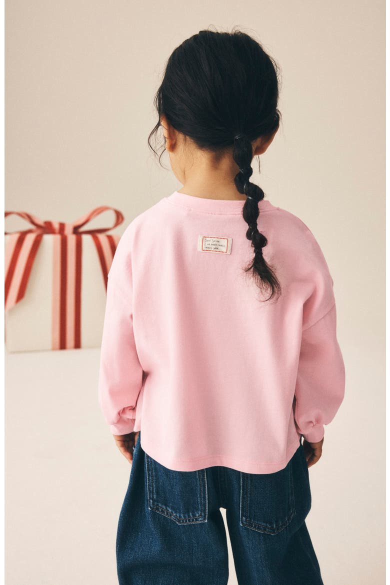 Kids' Festive Cotton Graphic T-Shirt, Alternate, color, PINK