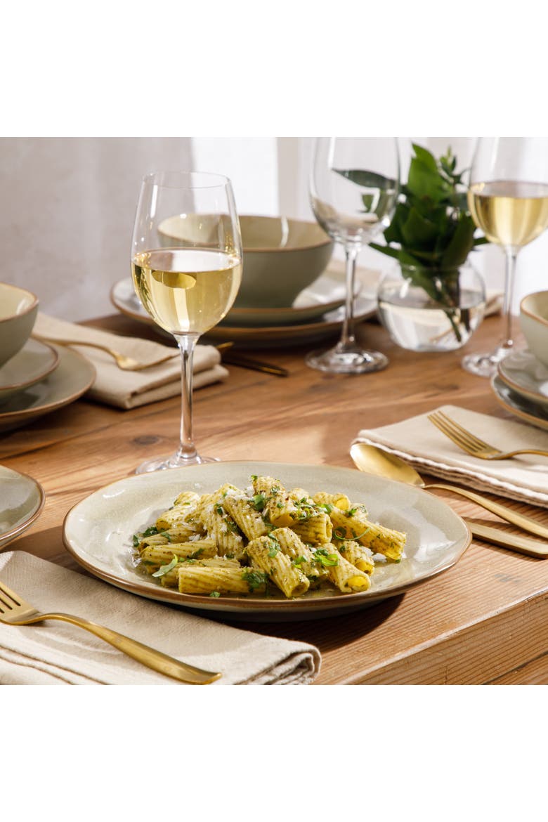 Wild Archer Plates and Bowls Set 12 Piece Stoneware Dinnerware Set for 4, Alternate, color, Beige