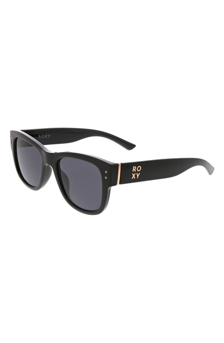 Roxy Midsize 52mm Square Sunglasses, Alternate, color, Black