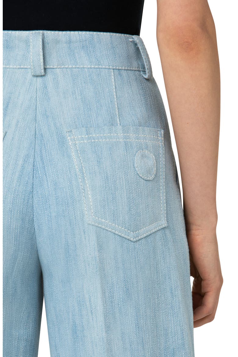 Chiara Wide Leg Crop Denim Pants, Alternate, color, BLEACHED DENIM