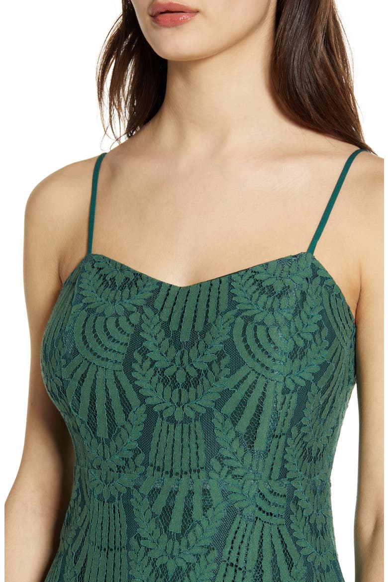 Sleeveless Lace Midi Dress, Alternate, color, GREEN