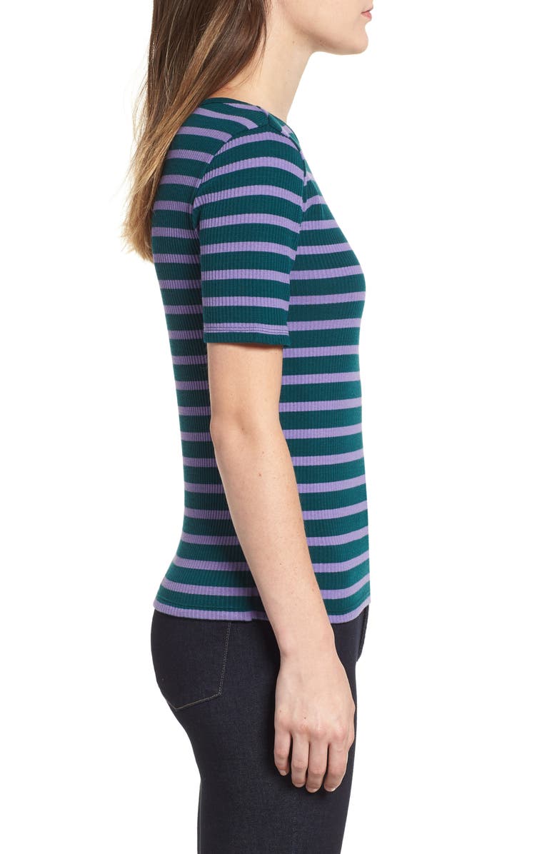 BP. Stripe Ribbed Tee, Alternate, color, 
