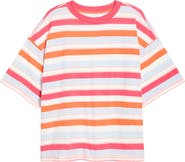 Free People FP Movement Stripe Relaxed Fit Cotton T-Shirt