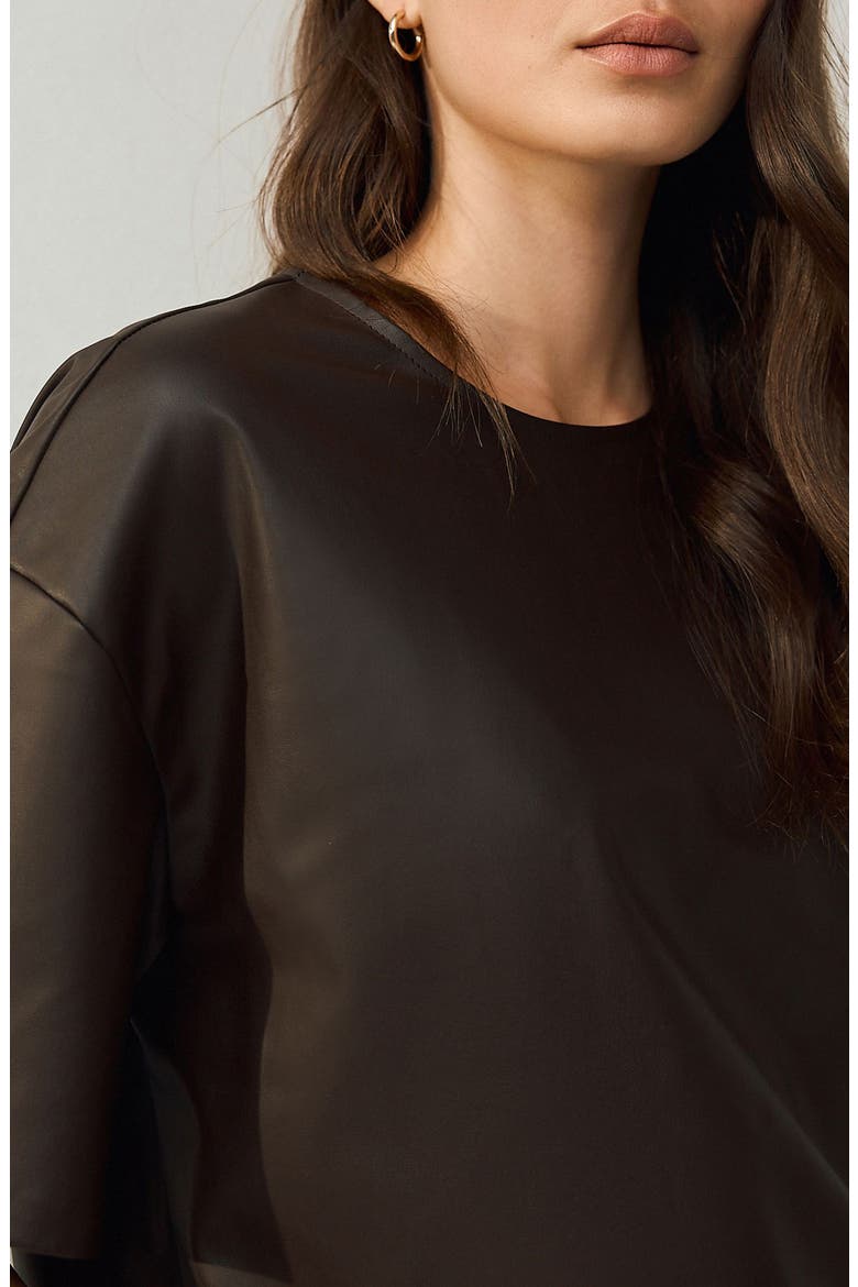 Coated T-Shirt, Alternate, color, BROWN