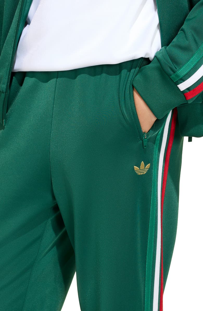 adidas Originals Kids' Firebird Recycled Polyester Track Pants, Alternate, color, Team Dark Green/Dark Football Gold