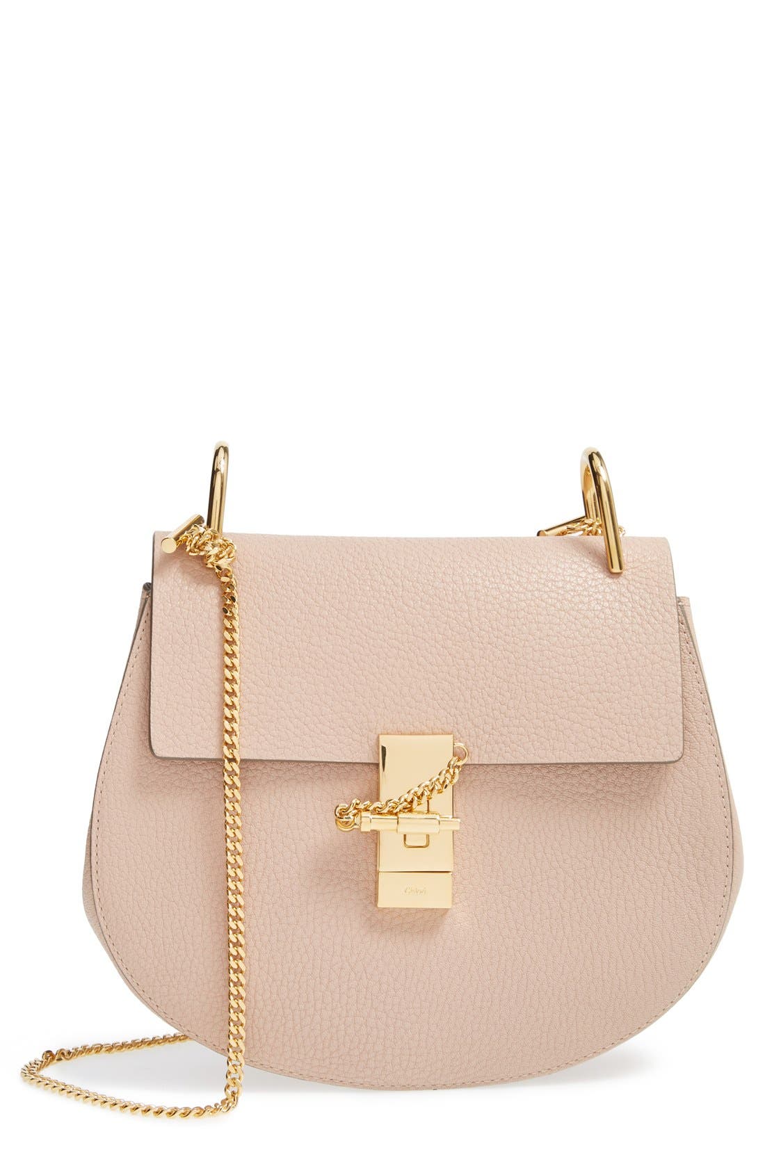 Chloé Drew Leather Shoulder Bag, Main, color, 