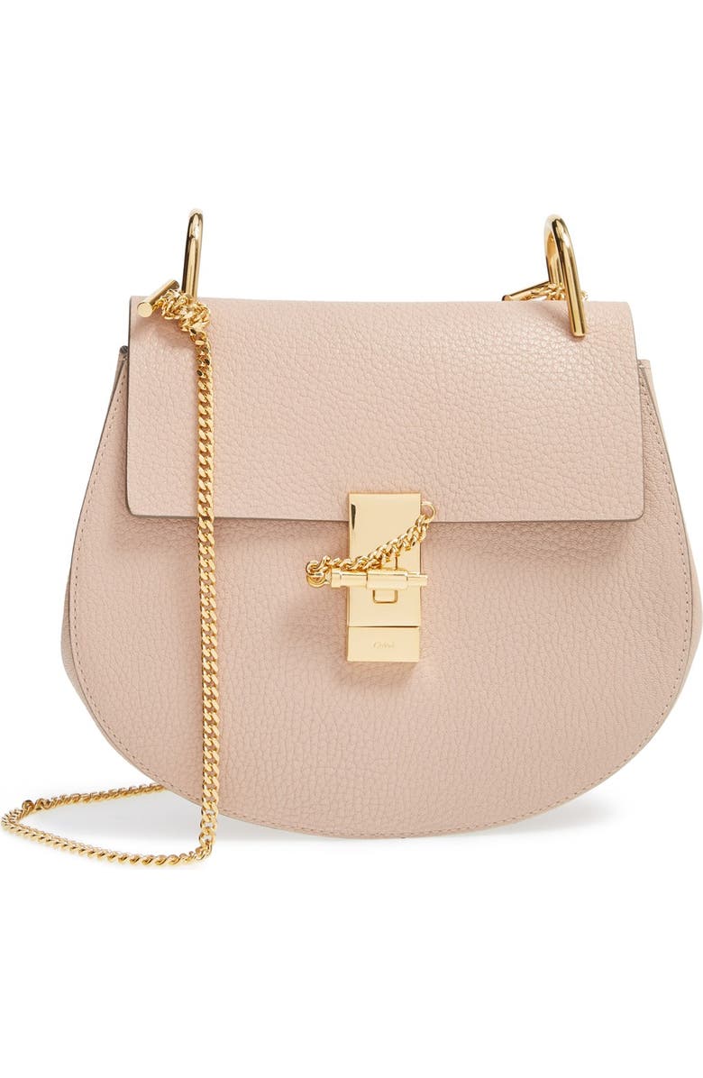 Chloé Drew Leather Shoulder Bag, Main, color,
