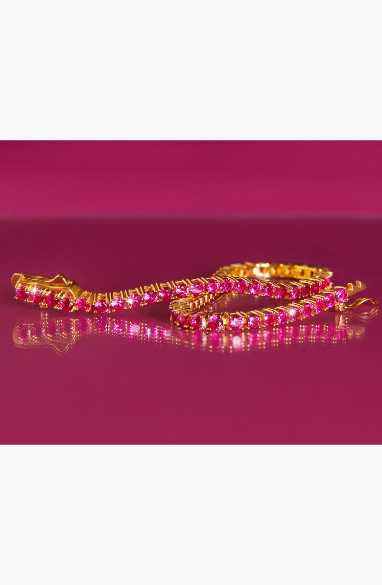 Aurate New York Lab Grown 3ct Red Ruby Tennis Bracelet, Alternate, color, Red Ruby
