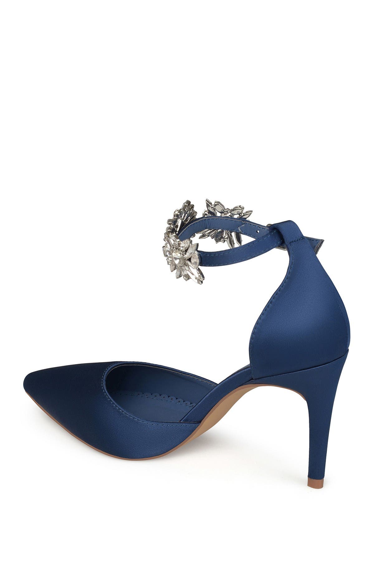 Loxley Embellished Ankle Strap D'Orsay Pump, Alternate, color, NAVY