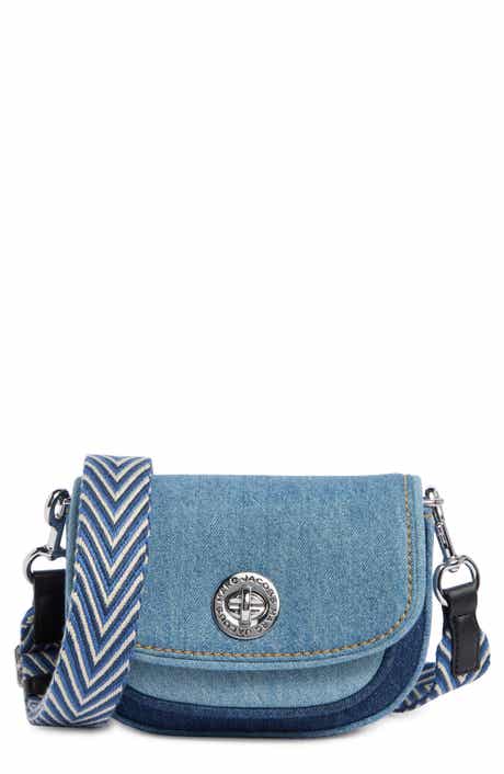 Marc Jacobs Small Colorblock Denim Signet Turnlock Saddle Bag