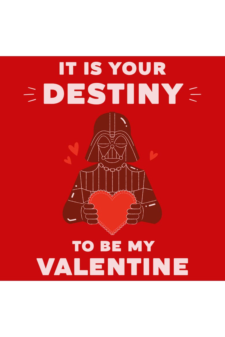Boys Star Wars It Is Your Destiny To Be My Valentine T Shirt, Alternate, color, Red
