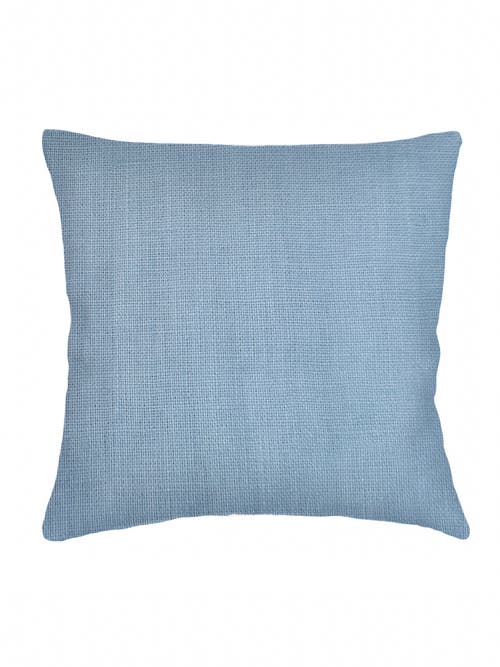 Anaya So Soft Linen Pillow With Down Insert In Coastal Blue