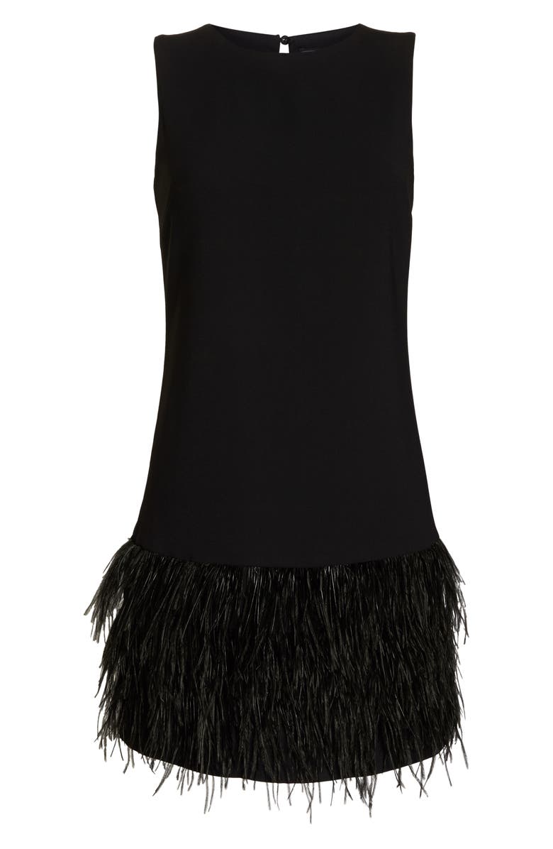 Sam Edelman Feather Hem Sheath Dress, Alternate, color,