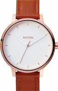 Nixon 'The Kensington' Leather Strap Watch, 37mm