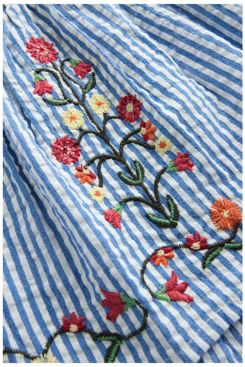 Kids' Stripe Floral Embroidered Tiered Dress, Alternate, color, TICKING STRIPE FLORAL
