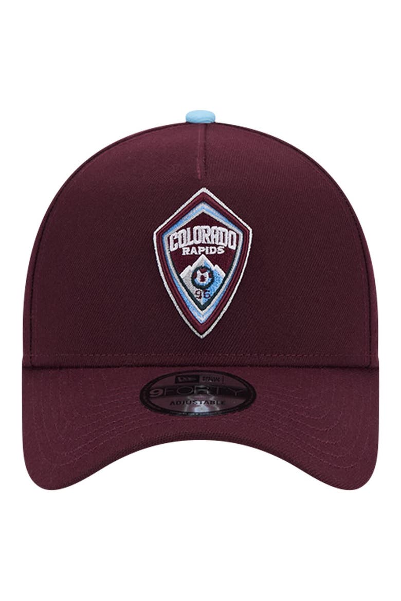 Men's New Era Burgundy Colorado Rapids 2024 Kick Off Collection 9FORTY A-Frame Adjustable Hat, Alternate, color, Burgundy
