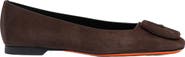 Santoni Women's suede ballet flat