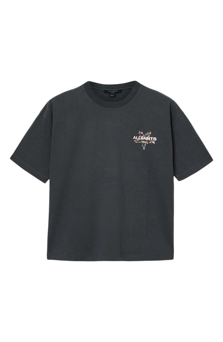 AllSaints Pentacle Etta Logo Graphic T-Shirt, Alternate, color, Washed Black