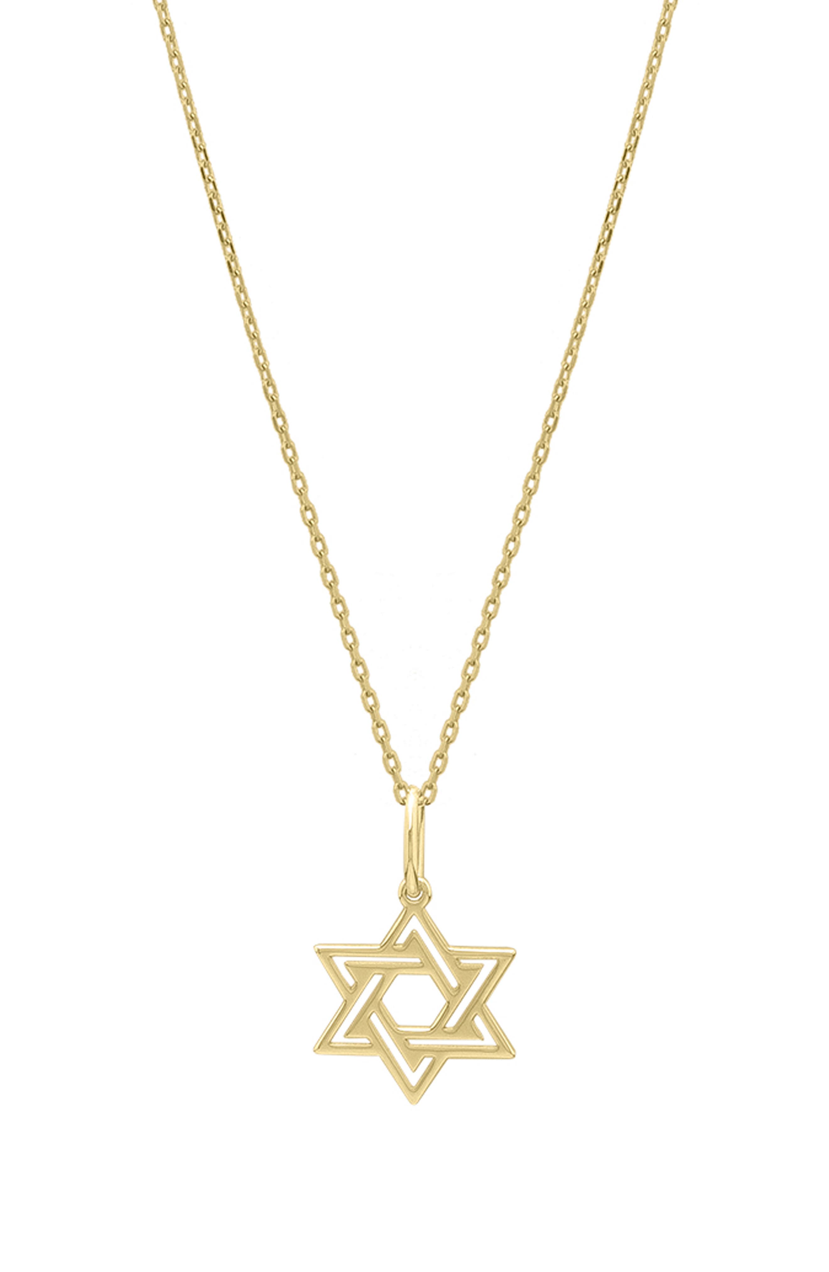 KARAT RUSH 14K Yellow Gold Star of David Pendant Necklace