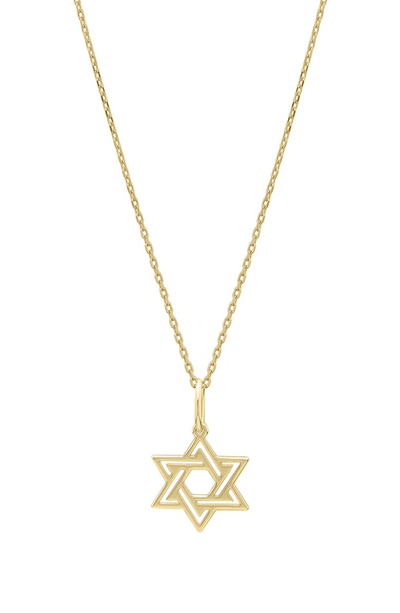 KARAT RUSH 14K Yellow Gold Star of David Pendant Necklace, Main, color,