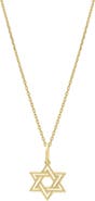 KARAT RUSH 14K Yellow Gold Star of David Pendant Necklace