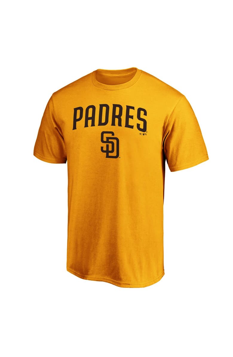 FANATICS Men's Fanatics Gold San Diego Padres Team Logo Lockup T-Shirt, Alternate, color, 