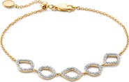 Monica Vinader Siren 18K Rose Gold Vermeil Pink Quartz Mini Nugget Pendant Necklace