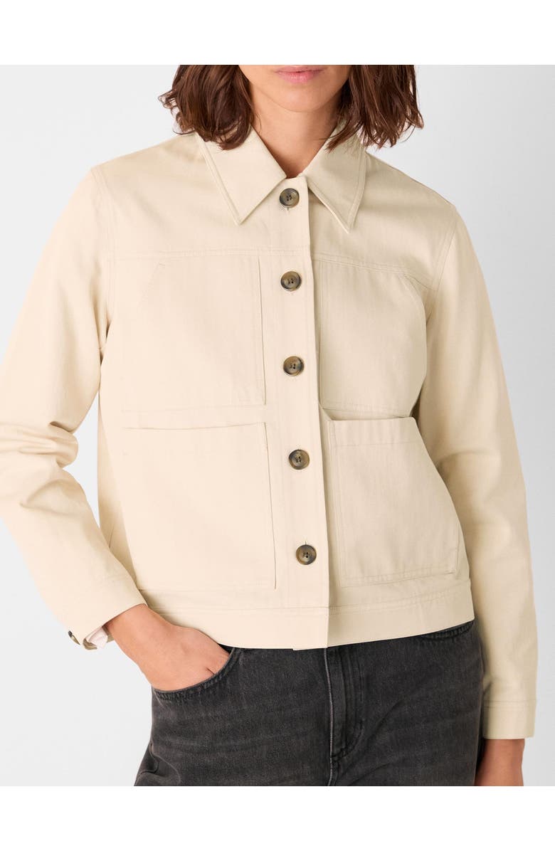 Whistles Mia Pocket Detail Jacket, Alternate, color, Neutral
