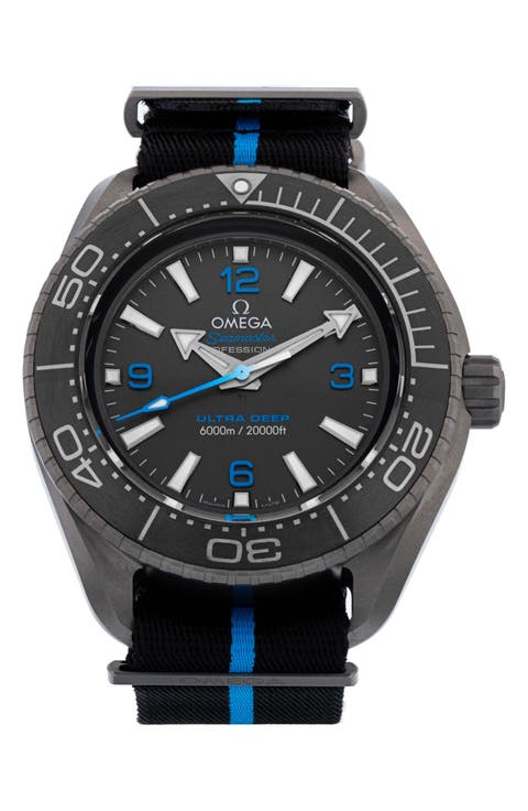 Omega Preowned 2023 Planet Ocean 215.92.46.21.01.001 NATO Strap Watch, 45.5mm