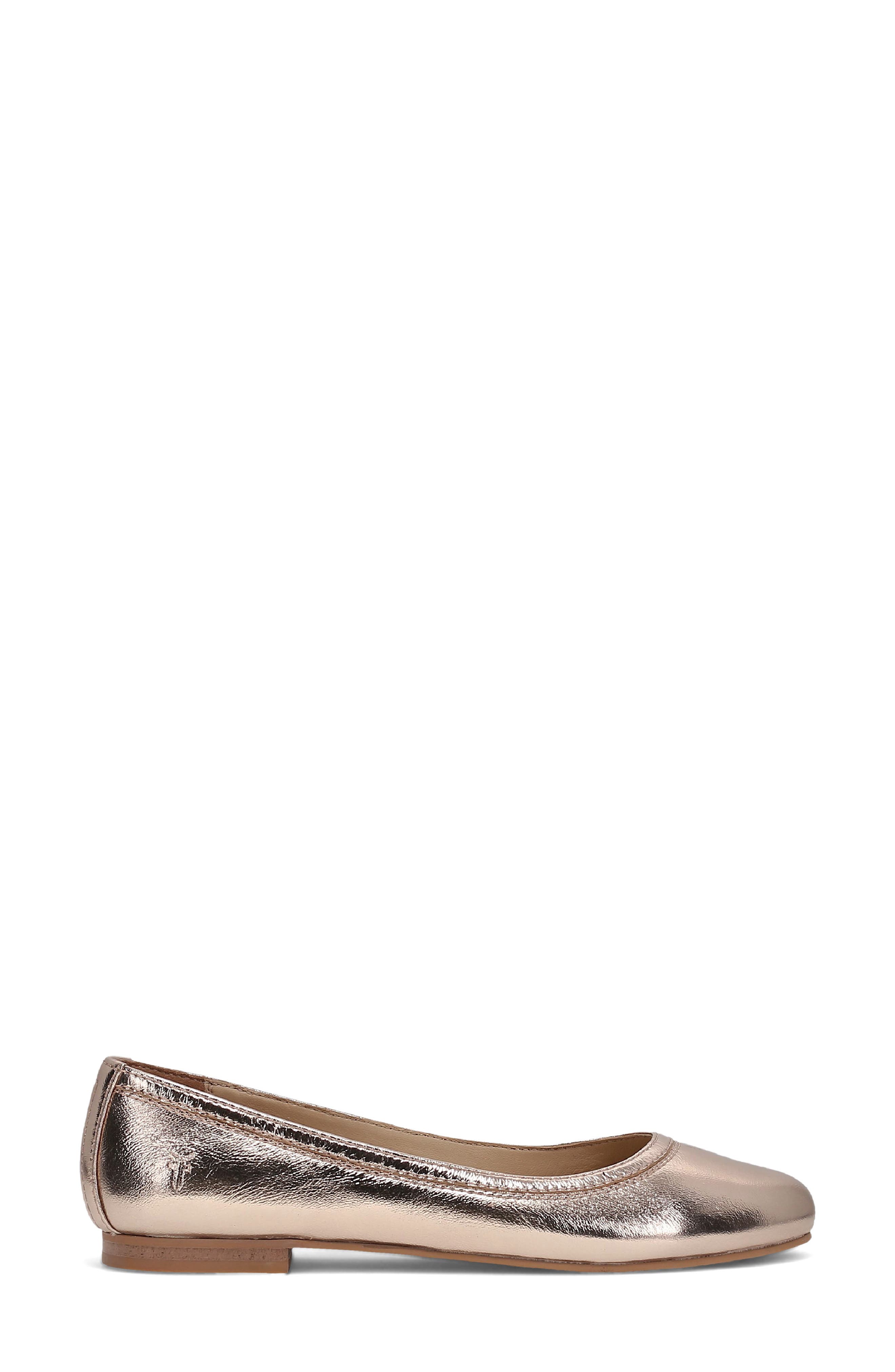 Frye Carson Ballet Flat, Alternate, color, Rose Gold
