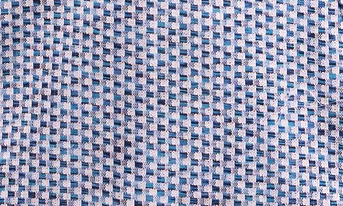 Maceoo Collarcubic Blue Cotton Jacquard Button-down Polo In Multi