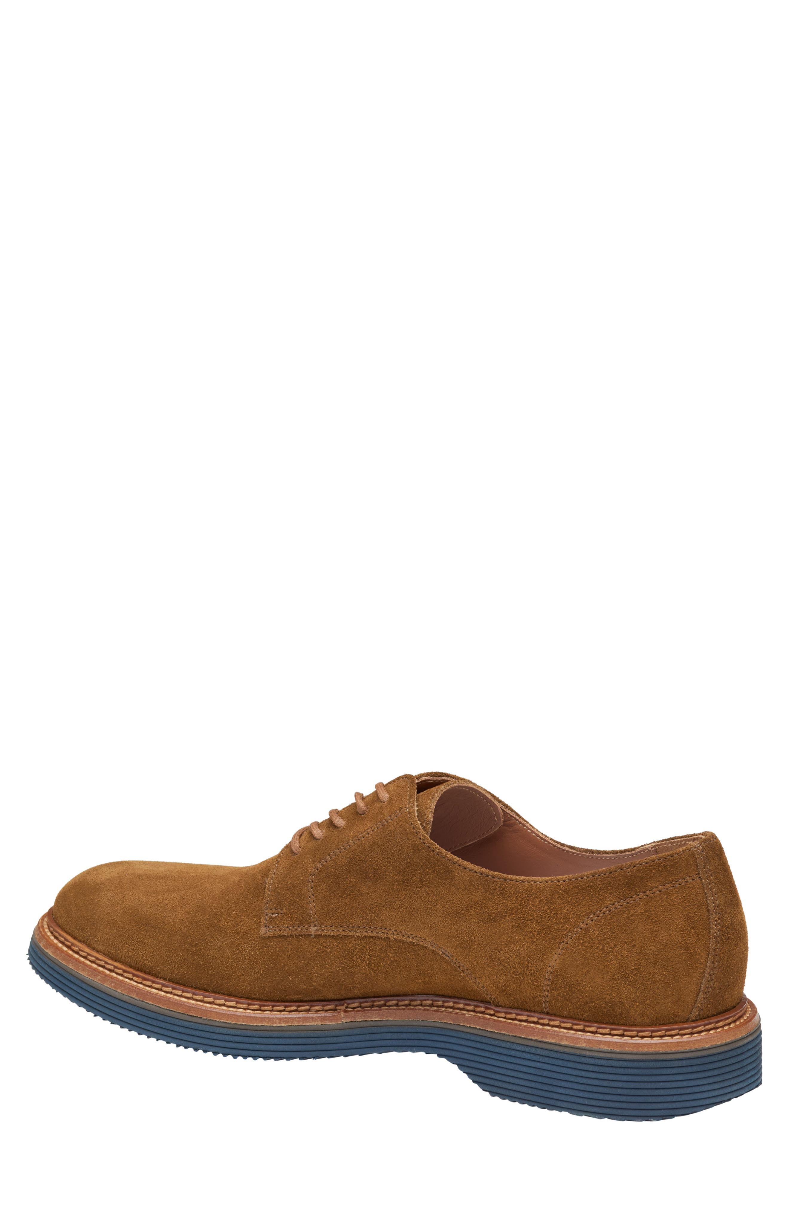 Johnston & Murphy Jenson Plain Toe Derby, Alternate, color, Snuff European Suede