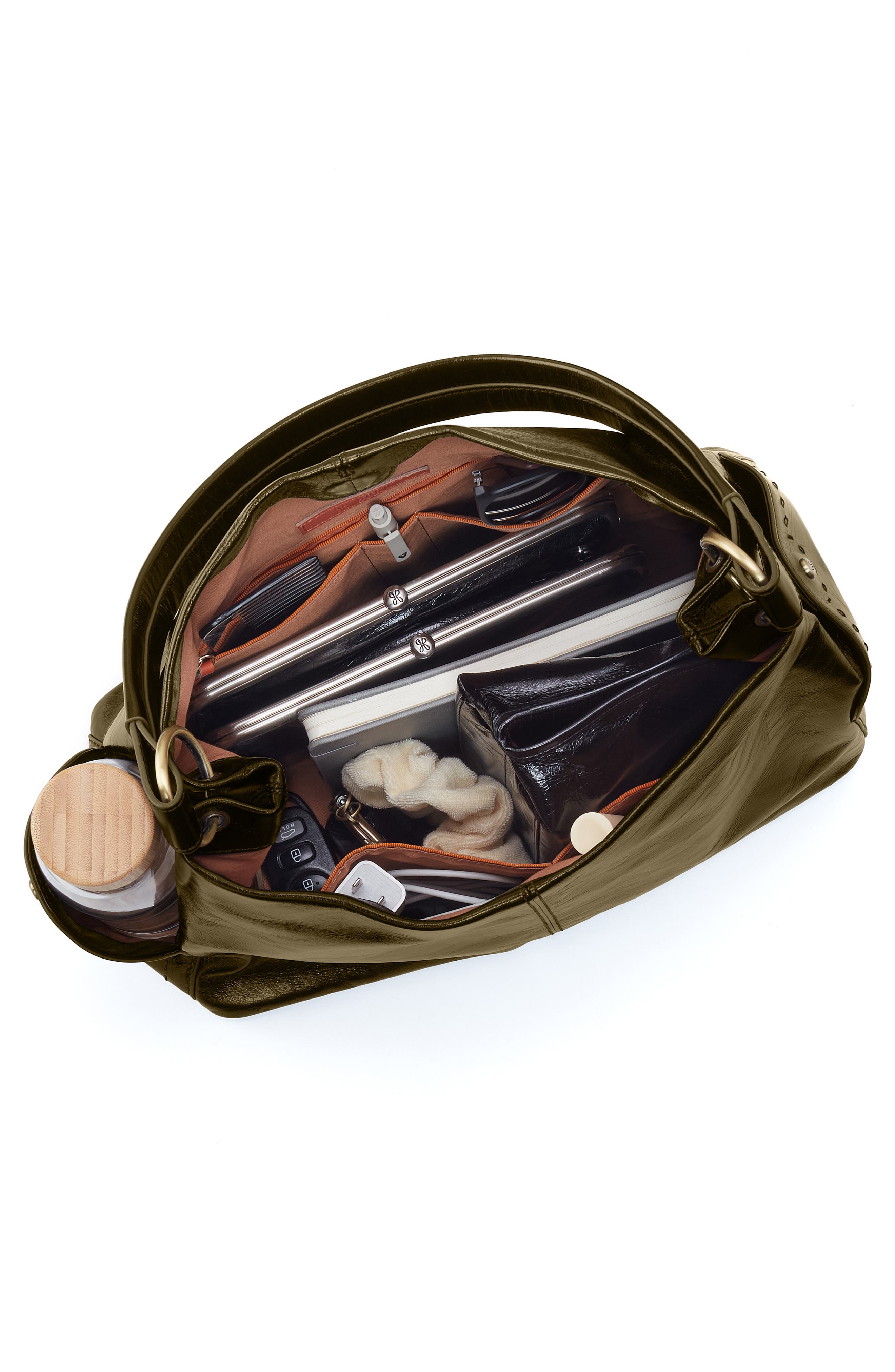 Seneca Leather Shoulder Bag, Alternate, color, OLIVE VEIL