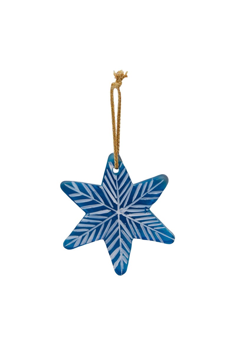 Blue Glass Star Christmas Tree Ornament Set of 3, Alternate, color, Blue