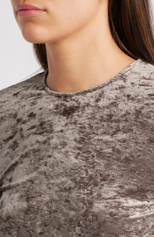 Frame Crushed Velvet Top In Dusk