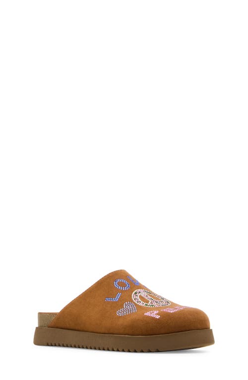 Steve Madden Kids' Vesper Rhinestone Slide In Brown