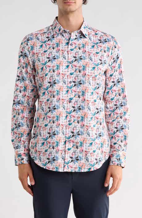 Spargo Floral Print Long Sleeve Cotton Shirt