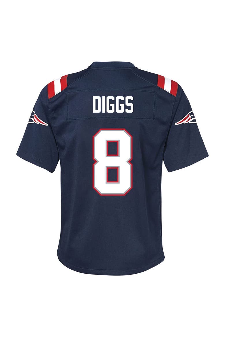 Youth Nike Stefon Diggs Navy New England Patriots Team Game Jersey, Alternate, color, Navy