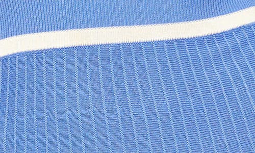 Flying Tomato Stripe Sleeveless Sweater Minidress In Blue/ivory
