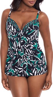Miraclesuit® Palma Verde Marina Tankini Bikini Top