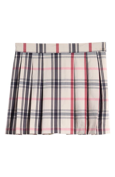 Kids' Pleated Plaid Skort (Big Kid)