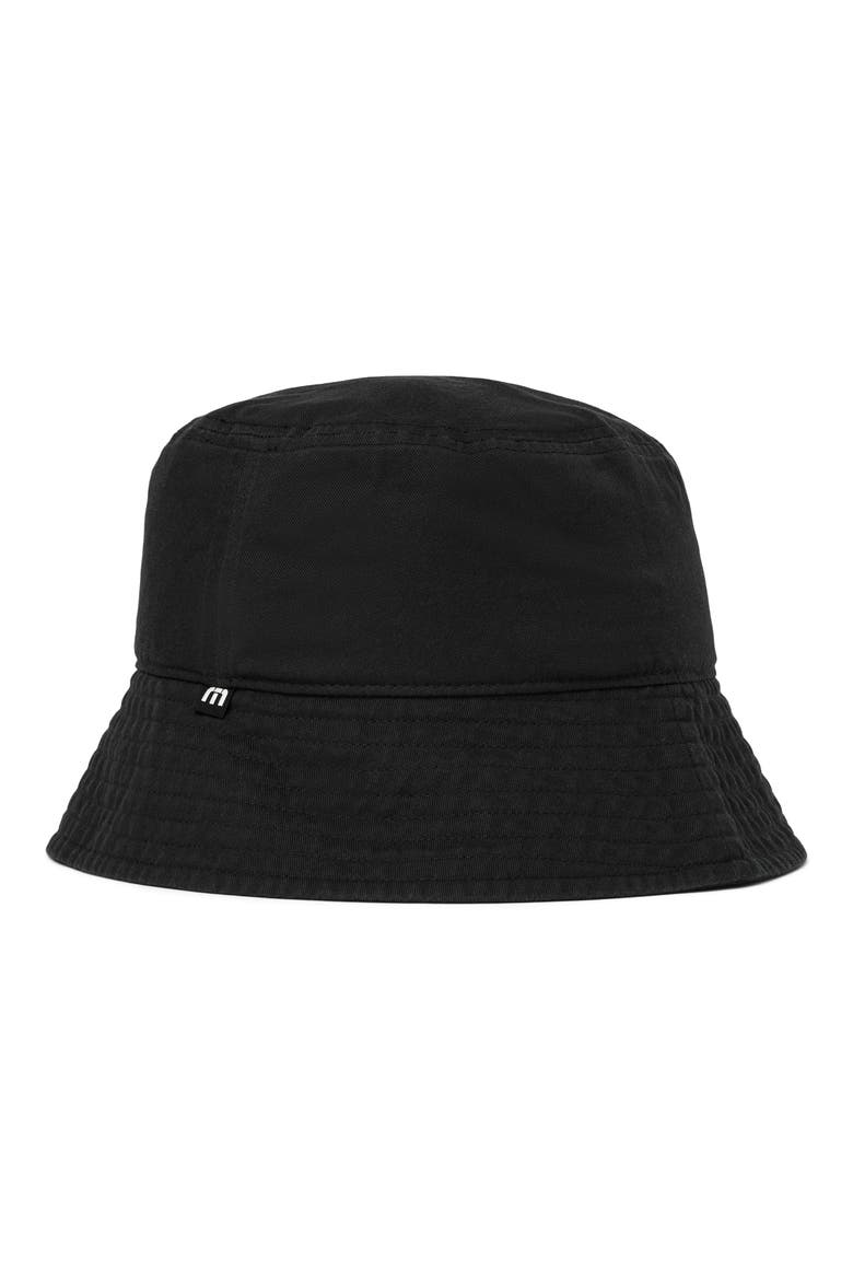 Beach Club Cotton Denim Bucket Hat, Alternate, color, BLACK