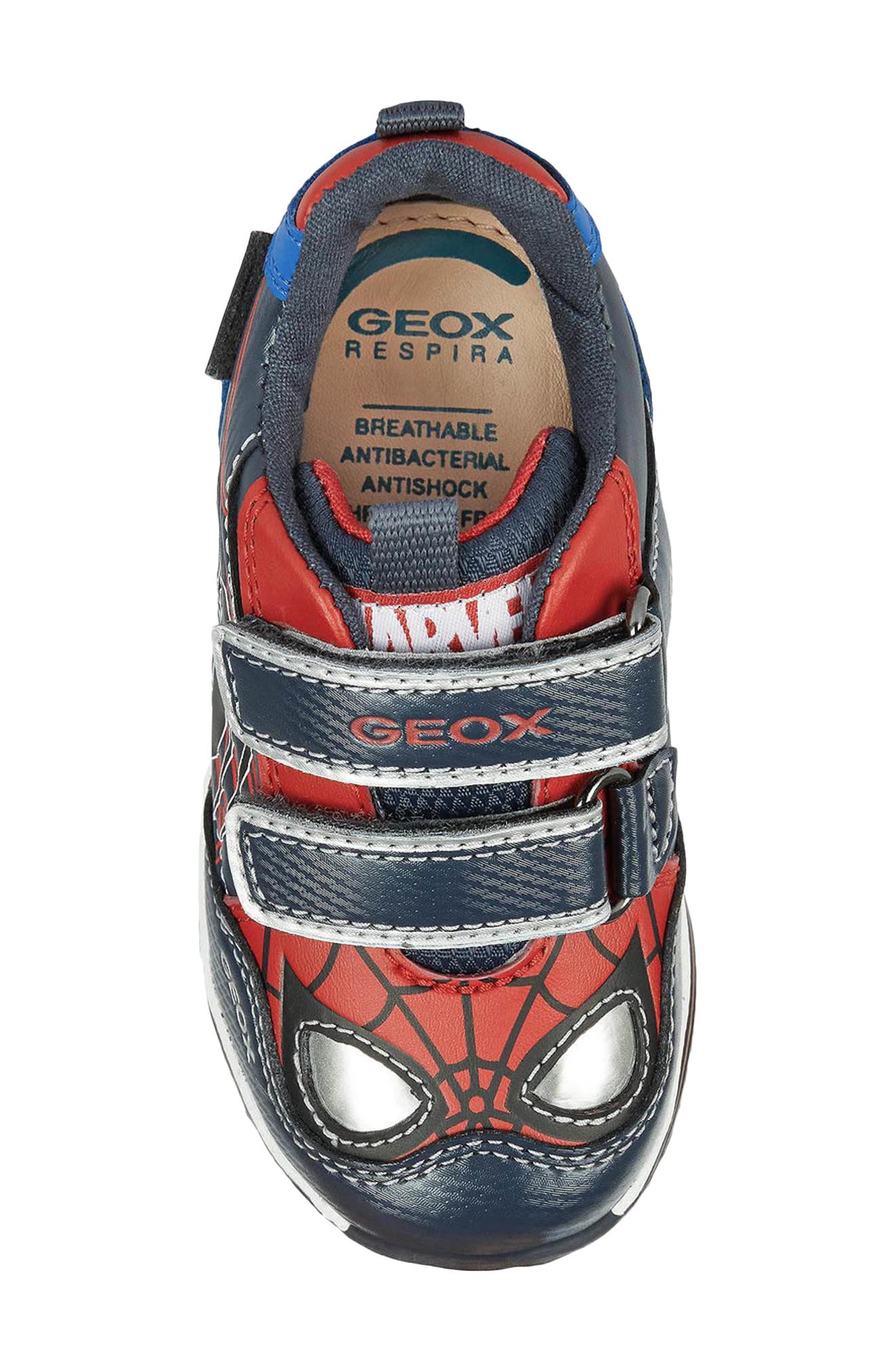 Geox x Marvel Todo Light-Up Sneaker, Alternate, color, 