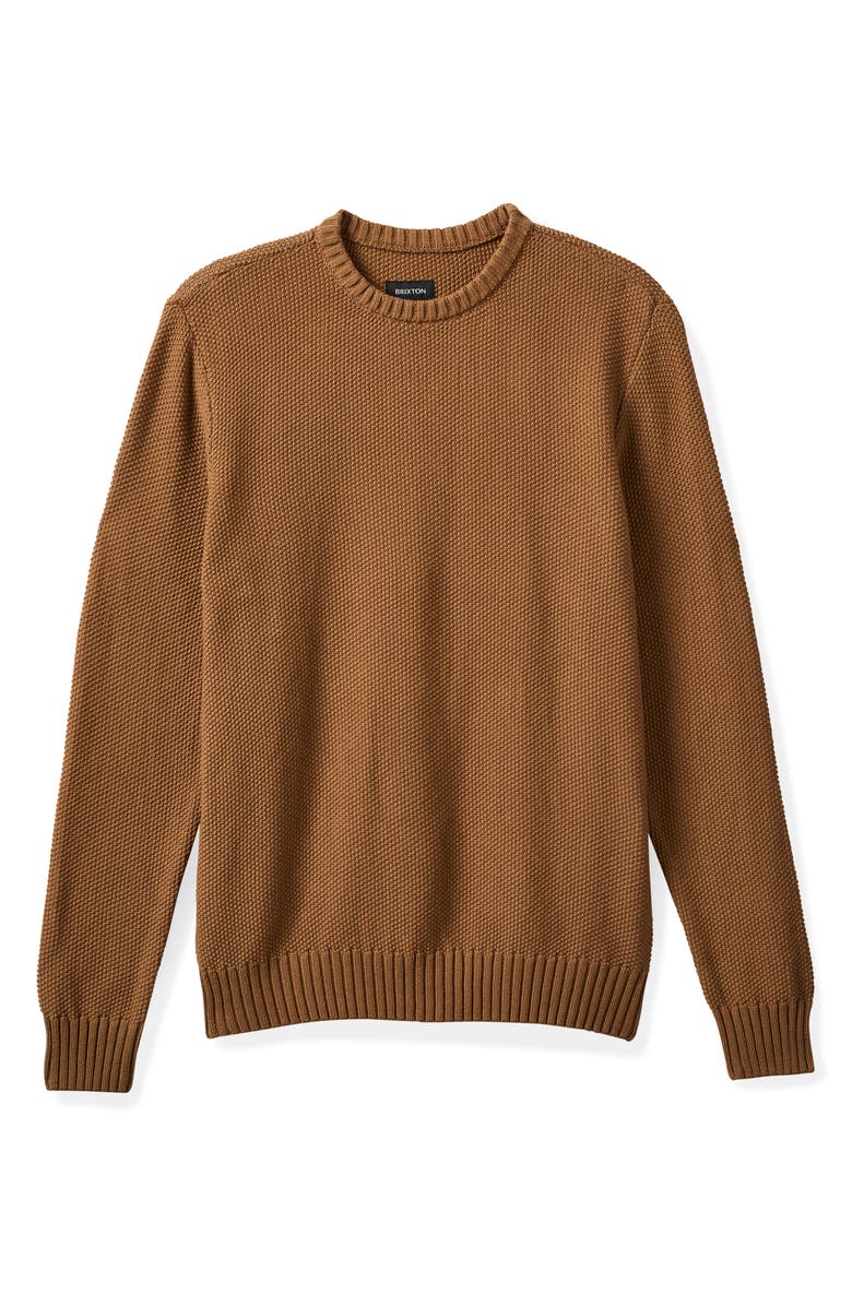 Brixton Jacques Cotton Waffle Stitch Crewneck Sweater, Alternate, color, 