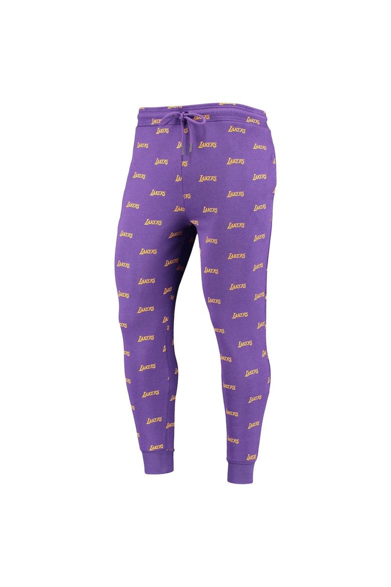 Purple Los Angeles Lakers Allover Logo Jogger Pants, Alternate, color, Purple