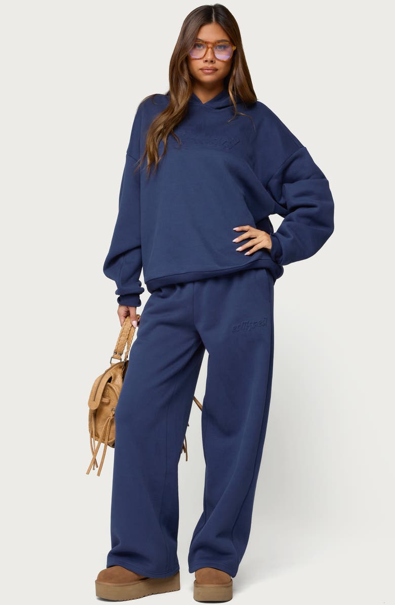 EDIKTED Totally Edikted Embossed Hoodie, Alternate, color,