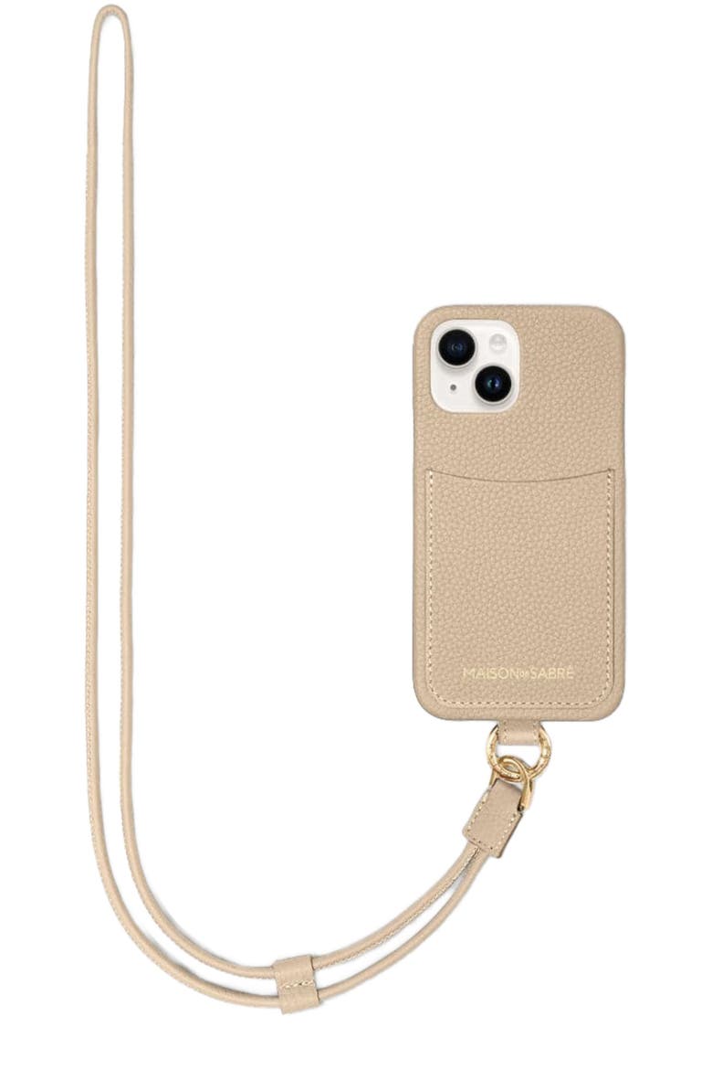 Sling Phone Case iPhone 15, Main, color, Saharan Nude